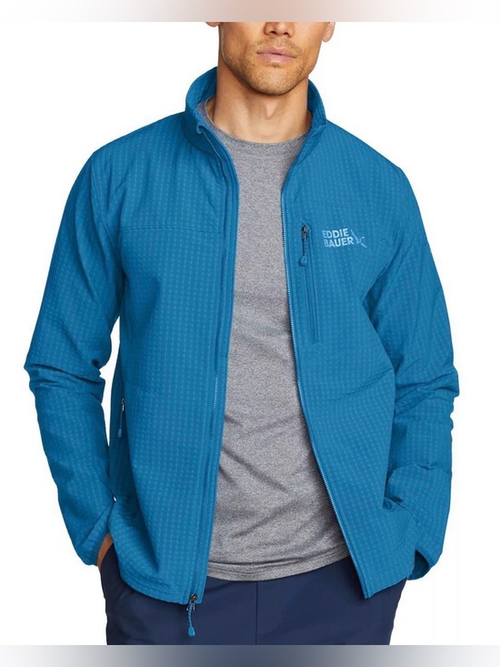 Eddie Bauer Other - $129 Eddie Bauer Sandstone Grid Blue Jacket Men’s Size: Large